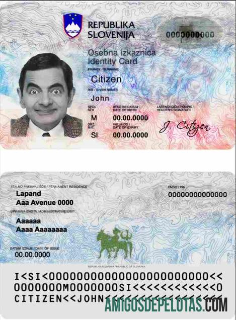 Exemplo de ID da Eslovênia